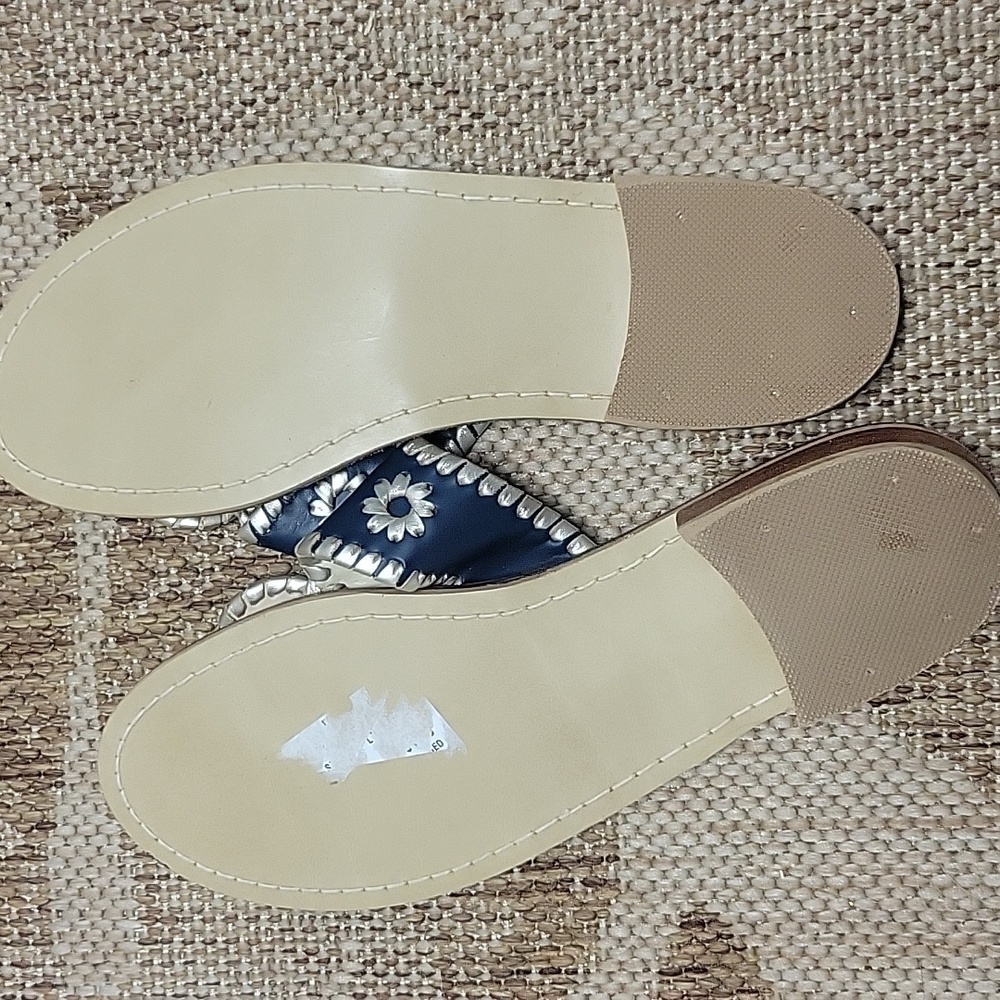 Jack Roger's Blue Leather Sandals New - Picture 2 of 3